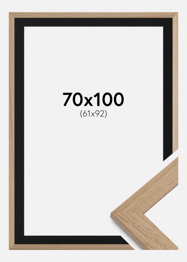 Cadre Trendline Chêne 70x100 cm - Passe-partout Noir 62x93 cm