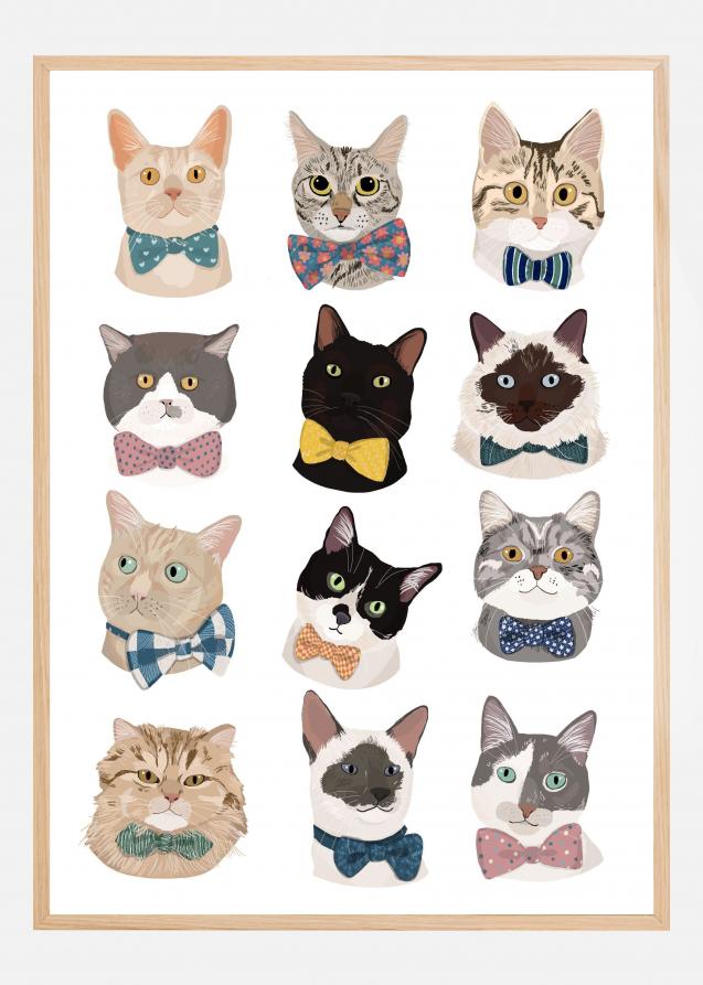 Cats In Bow Tie Poster