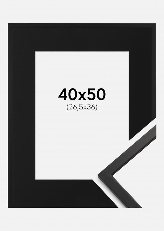 Cadre Edsbyn Noir 40x50 cm - Passe-partout Noir 27,5x37 cm