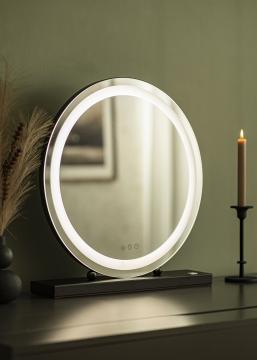KAILA Miroir de maquillage Round LED Noir 50 cm 