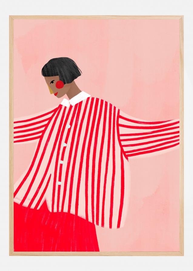 The Woman With the Red Stripes Poster