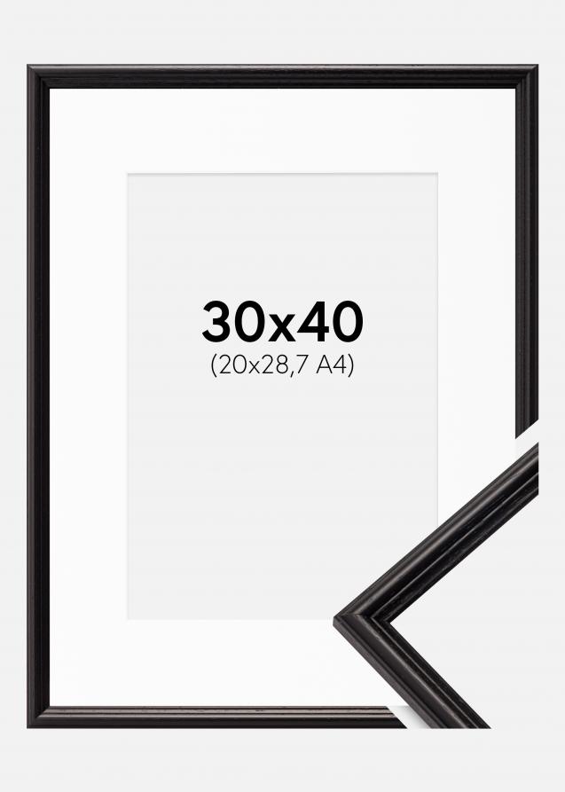 Cadre Horndal Noir 30x40 cm - Passe-partout Blanc 21x29,7 cm
