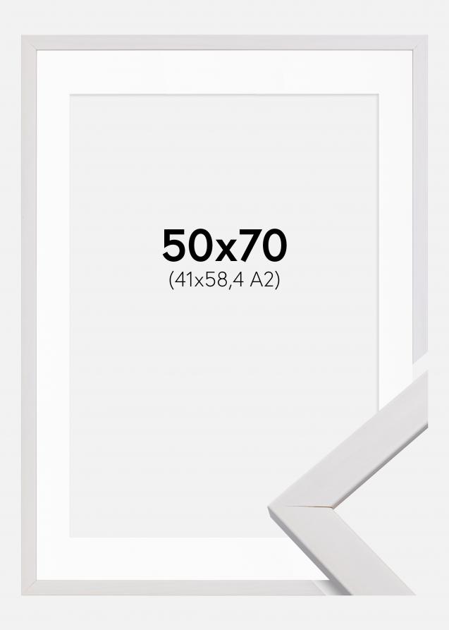 Cadre Stilren Blanc 50x70 cm - Passe-partout Blanc 42x59,4 cm