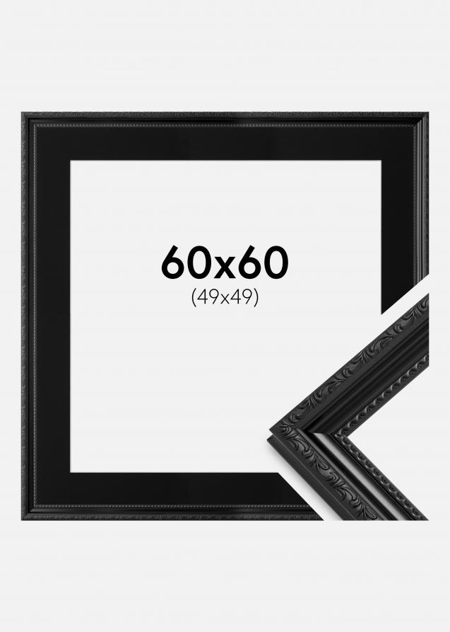 Cadre Abisko Noir 60x60 cm - Passe-partout Noir 50x50 cm