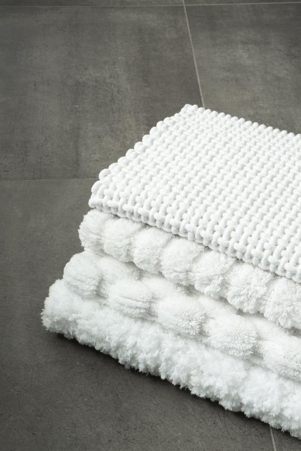 Tapis de bain Stripe - Blanc neige 60x100 cm