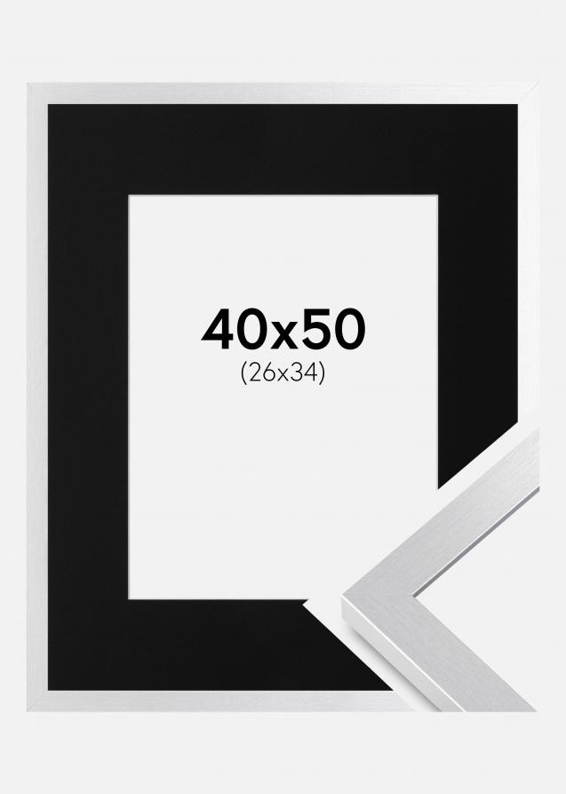 Cadre Selection Argent 40x50 cm - Passe-partout Noir 27x35 cm