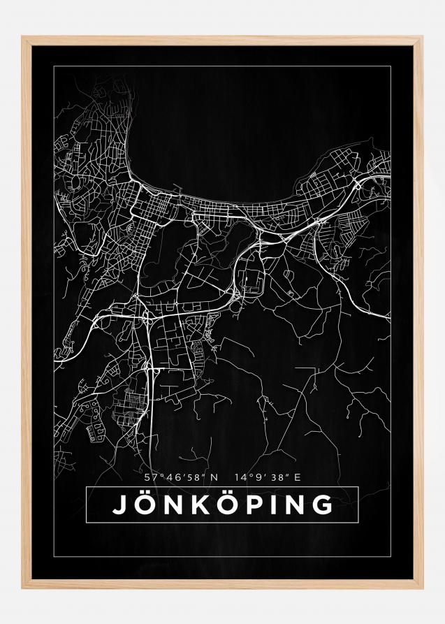 Map - Jönköping - Black