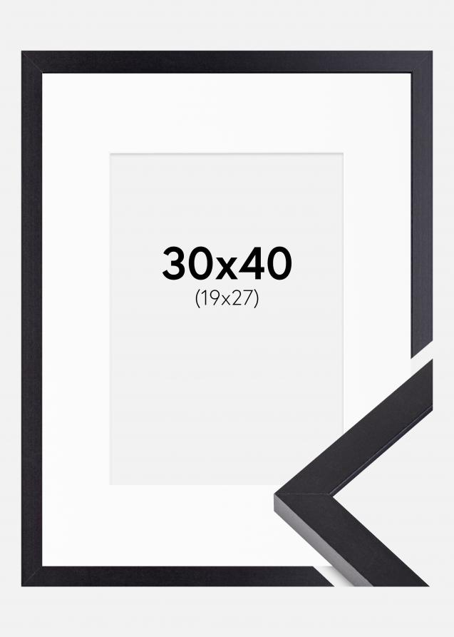 Cadre Selection Noir 30x40 cm - Passe-partout Blanc 20x28 cm