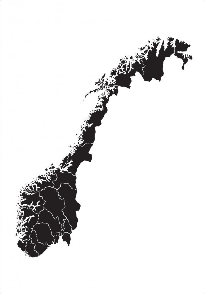 Map - Norge - Black