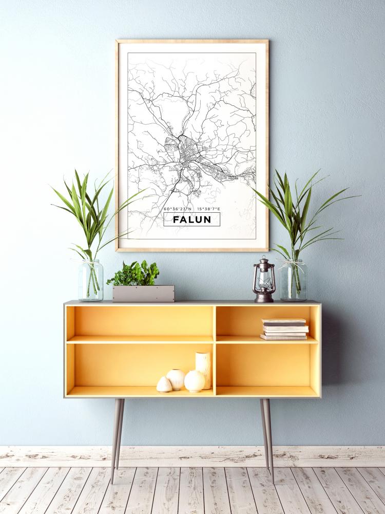 Map - Falun - White