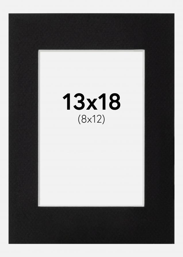 Passe-partout Noir Standard (noyau blanc) 13x18 cm (6x9)