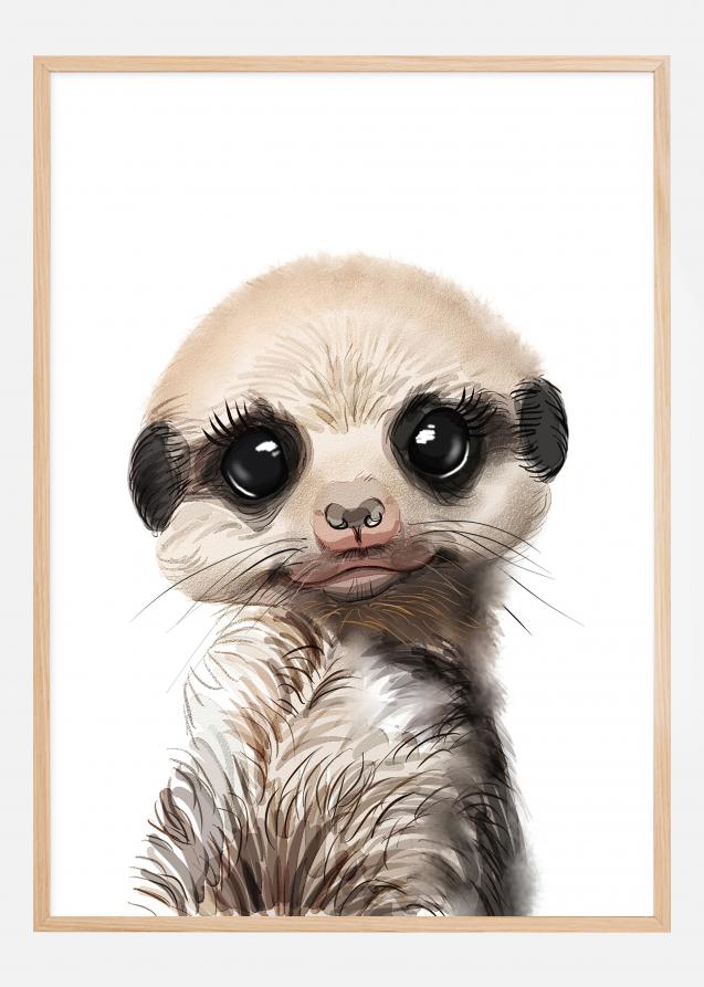 Meerkat Watercolor Poster
