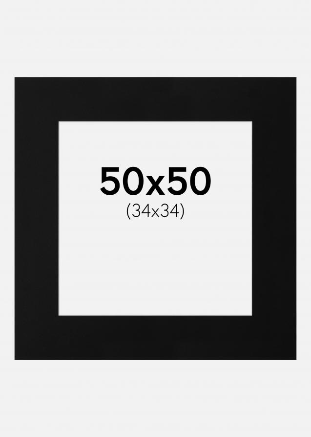 Passe-partout Canson Noir (noyau blanc) 50x50 cm (34x34)
