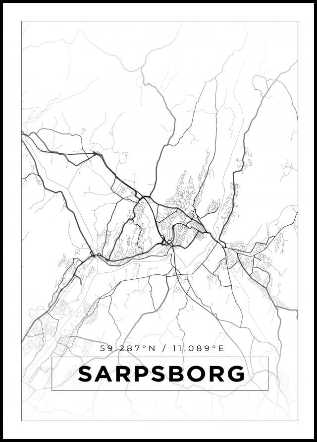 Map - Sarpsborg - White