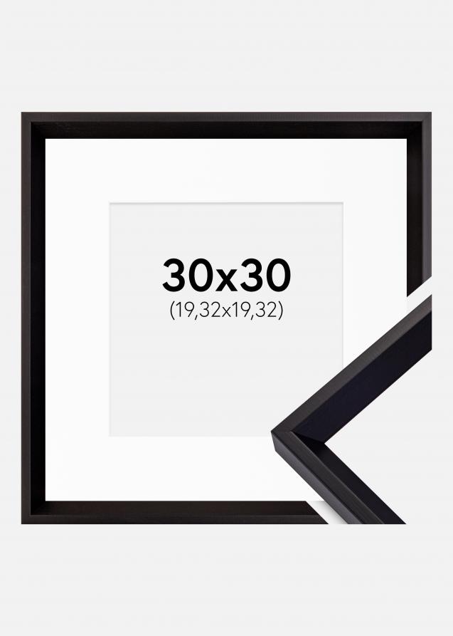 Cadre Globe Noir 30x30 cm - Passe-partout Blanc 8x8 pouces