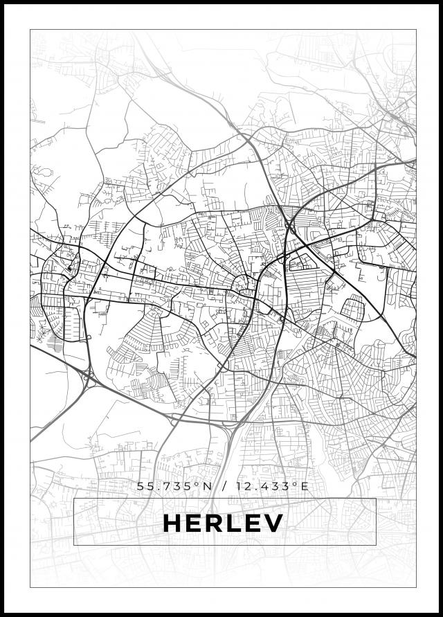 Map - Herlev - White