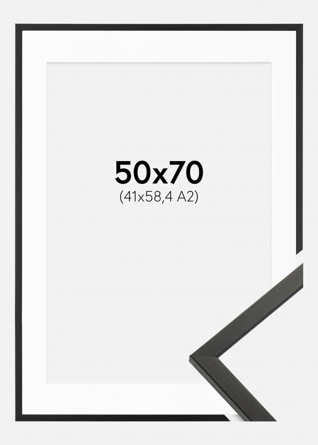 Cadre Galant Noir 50x70 cm - Passe-partout Blanc 42x59,4 cm