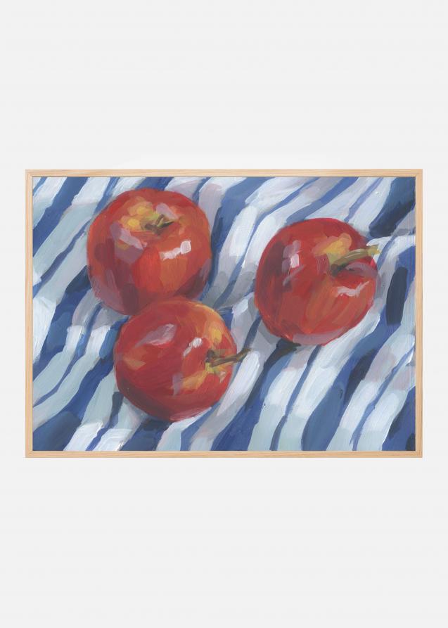 Three Red Apples Poster