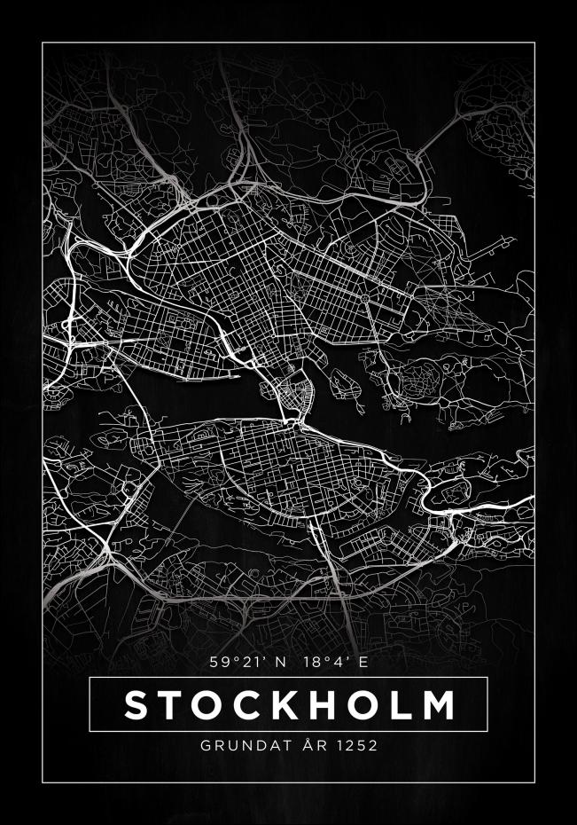 Map - Stockholm - Black