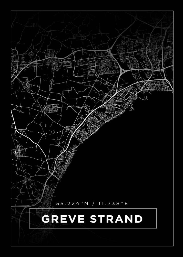 Map - Greve Strand - Black