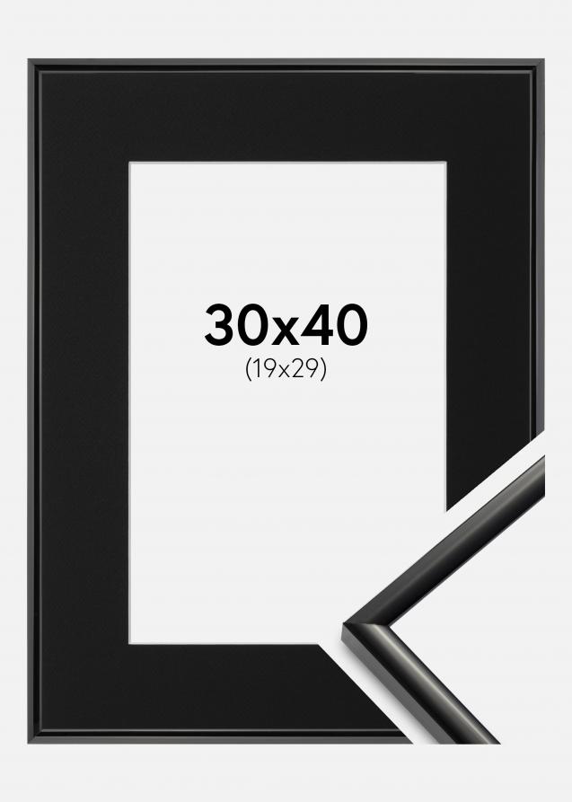 Cadre New Lifestyle Noir 30x40 cm - Passe-partout Noir 20x30 cm