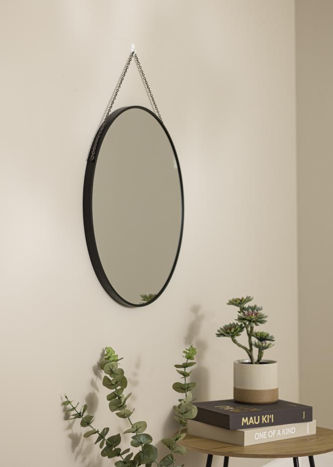 Miroir rond Modern Deep Noir 61 cm 