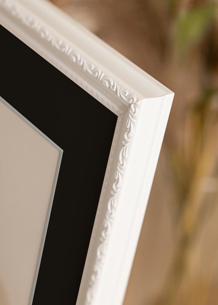 Cadre Abisko Blanc 35x50 cm - Passe-partout Noir 10x15 pouces