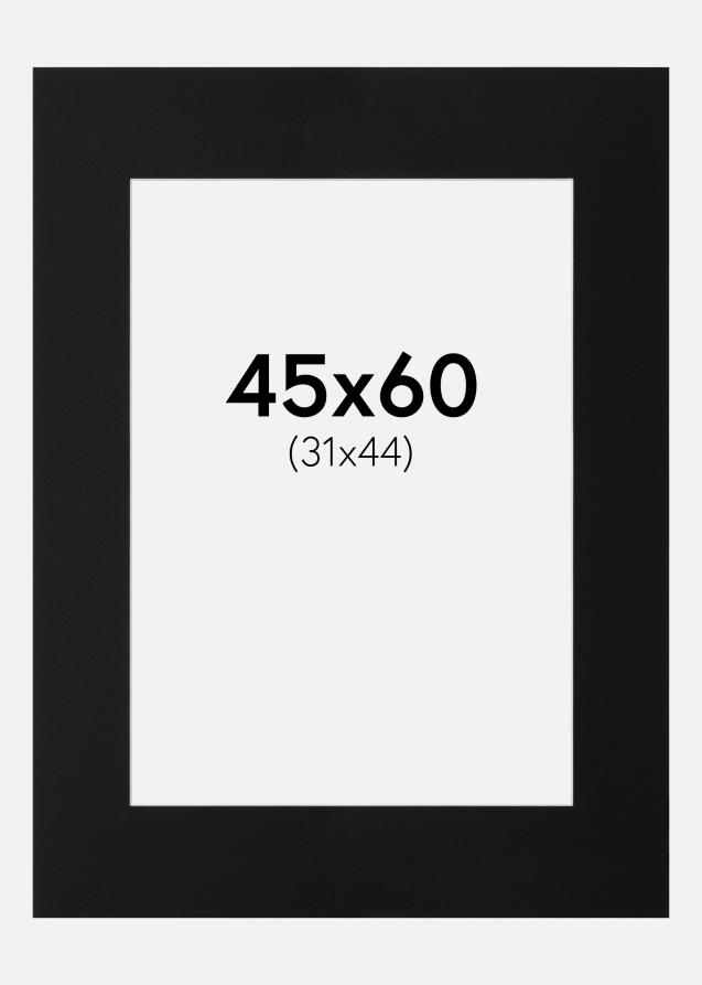 Passe-partout Noir Standard (noyau blanc) 45x60 cm (31x44)