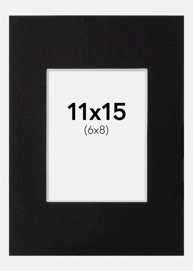 Passe-partout Noir Standard (noyau blanc) 11x15 cm (6x8)