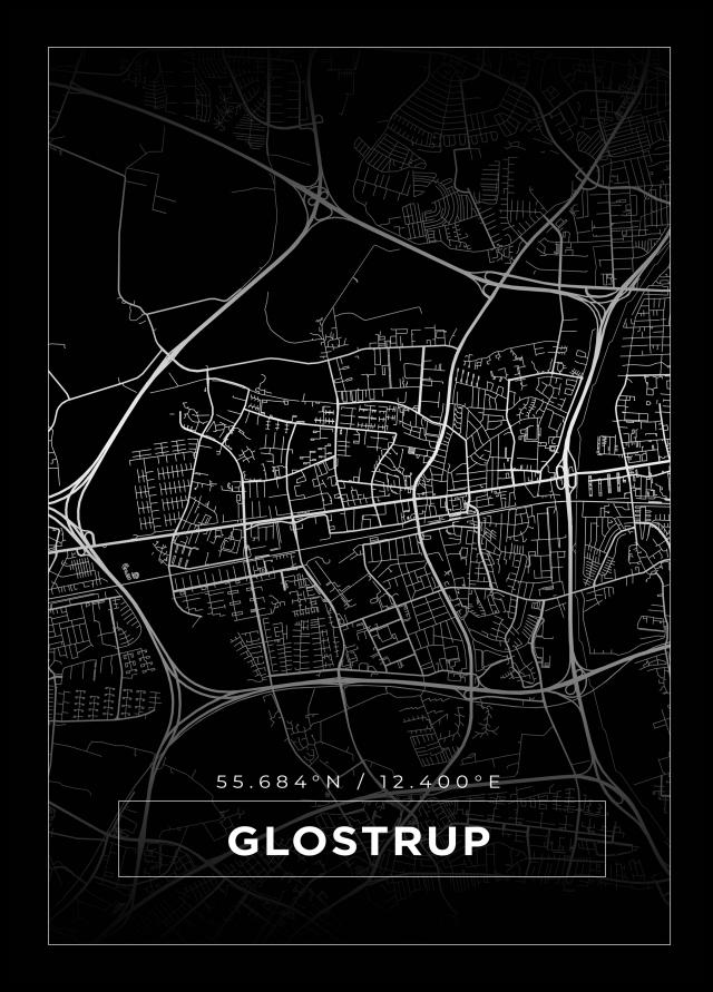 Map - Glostrup - Black