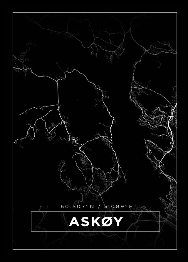 Map - Askøy - Black