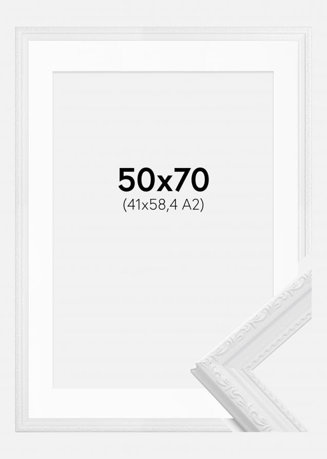 Cadre Abisko Blanc 50x70 cm - Passe-partout Blanc 42x59,4 cm