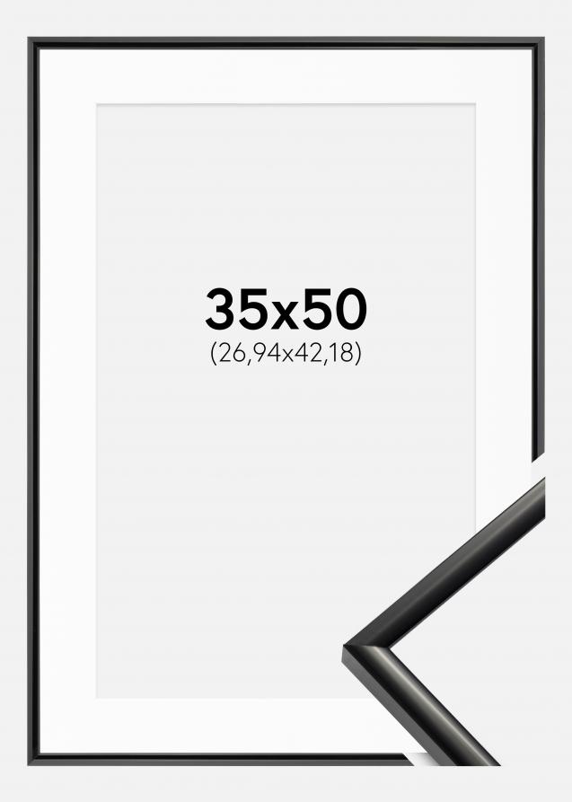 Cadre New Lifestyle Noir 35x50 cm - Passe-partout Blanc 11x17 pouces