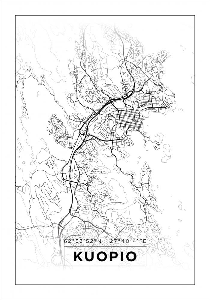 Map - Kuopio - White