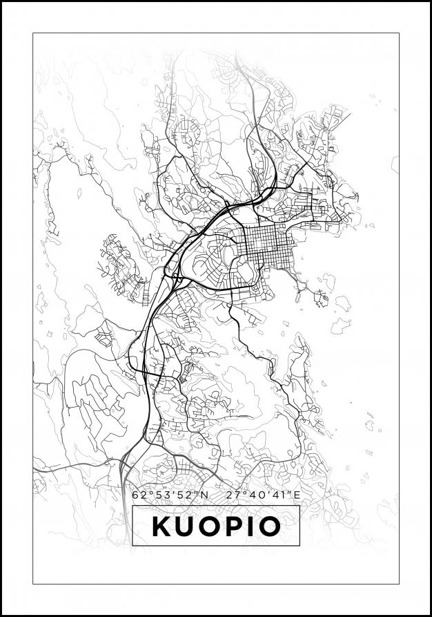 Map - Kuopio - White