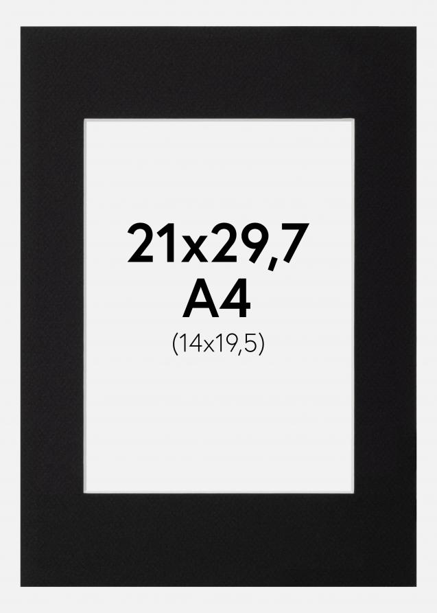 Passe-partout Canson Noir (noyau blanc) A4 21x29,7 cm (14x19,5)