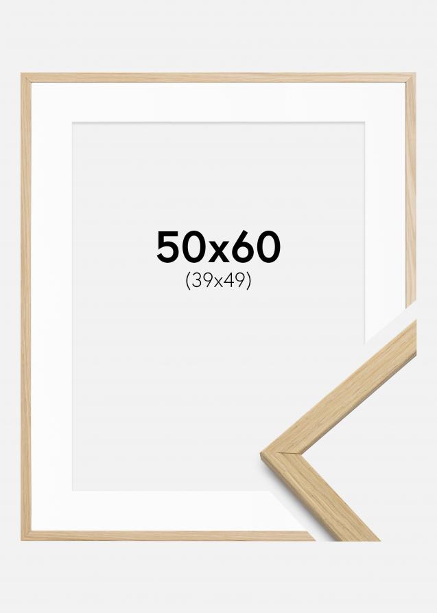 Cadre Edsbyn Chêne 50x60 cm - Passe-partout Blanc 40x50 cm