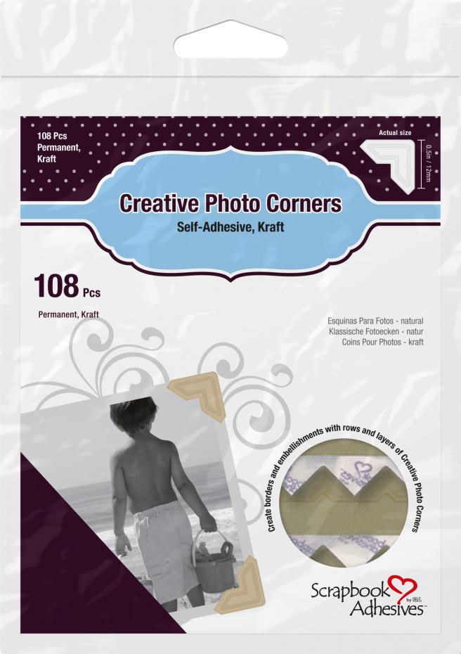 3L Creative Photo Corners Marron - 108 units