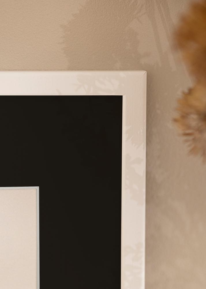 Cadre Kaspar Blanc 50x60 cm - Passe-partout Noir 16x20 pouces