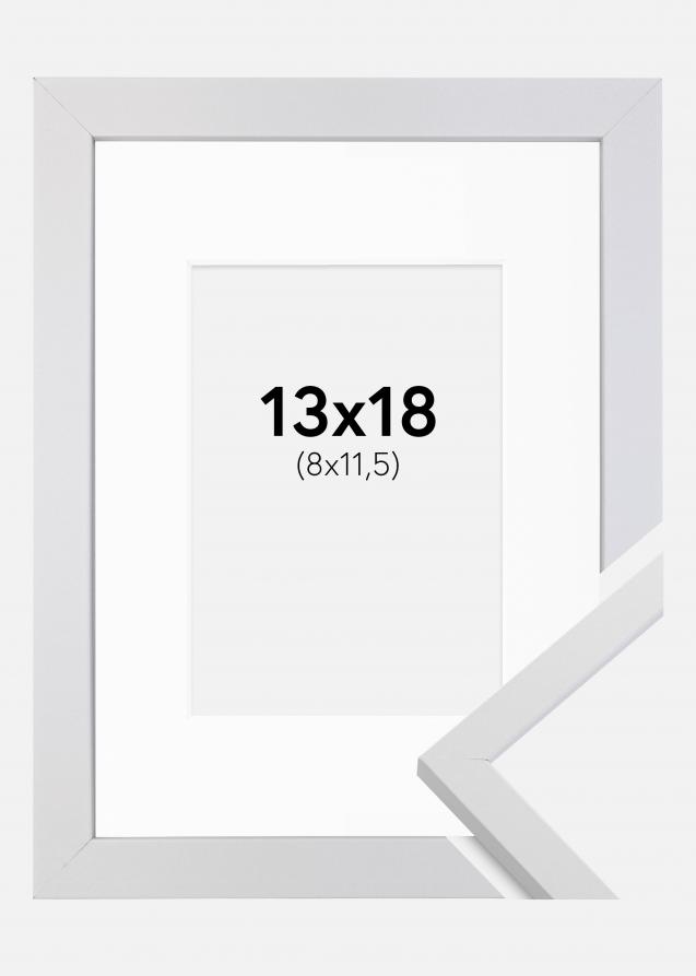 Cadre Trendy Blanc 13x18 cm - Passe-partout Blanc 9x12 cm
