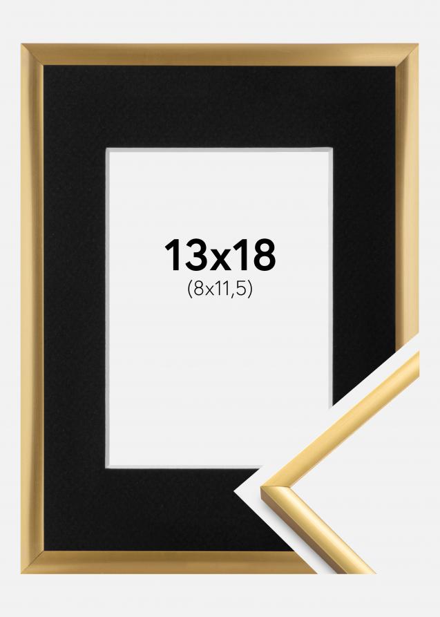 Cadre New Lifestyle Shiny Gold 13x18 cm - Passe-partout Noir 9x12 cm