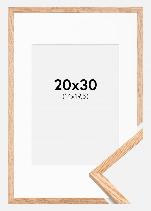 Cadre Tunn Chêne 20x30 cm - Passe-partout Blanc 15x21 cm