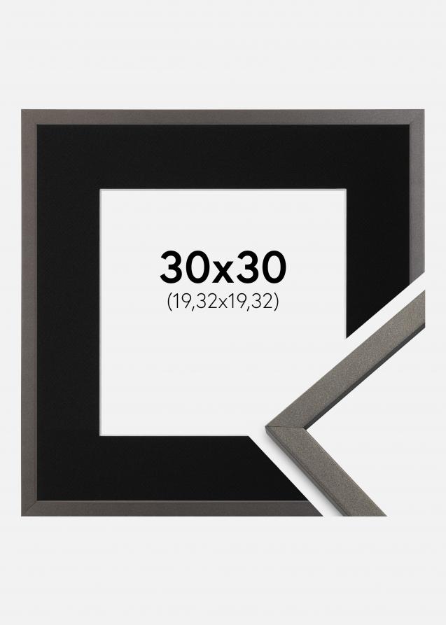 Cadre Edsbyn Graphite 30x30 cm - Passe-partout Noir 8x8 pouces