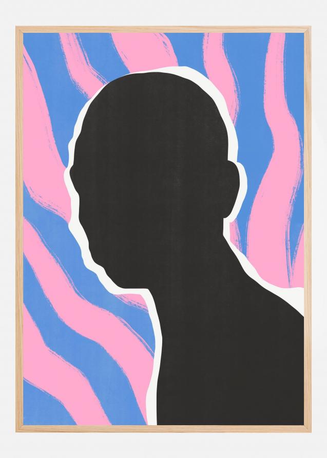 Anonymous Portrait In Stripes Poster