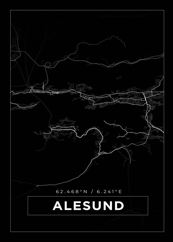 Map - Alesund - Black