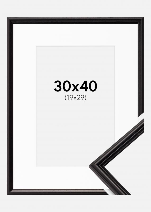 Cadre Horndal Noir 30x40 cm - Passe-partout Blanc 20x30 cm
