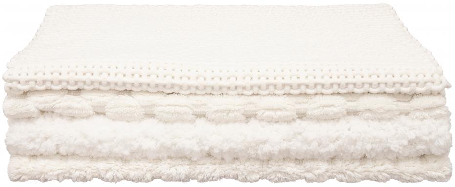 Tapis de bain Stripe - Blanc neige 60x100 cm