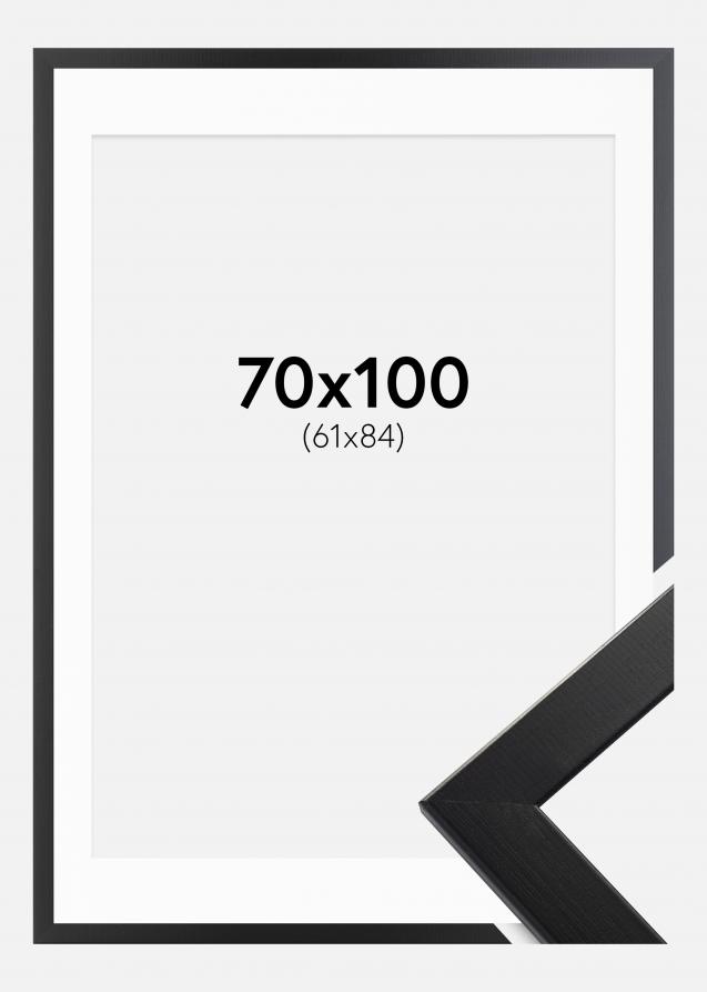 Cadre Trendline Noir 70x100 cm - Passe-partout Blanc 62x85 cm