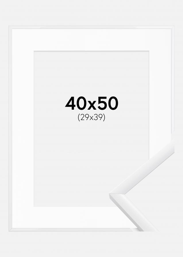 Cadre New Lifestyle Blanc 40x50 cm - Passe-partout Blanc 30x40 cm