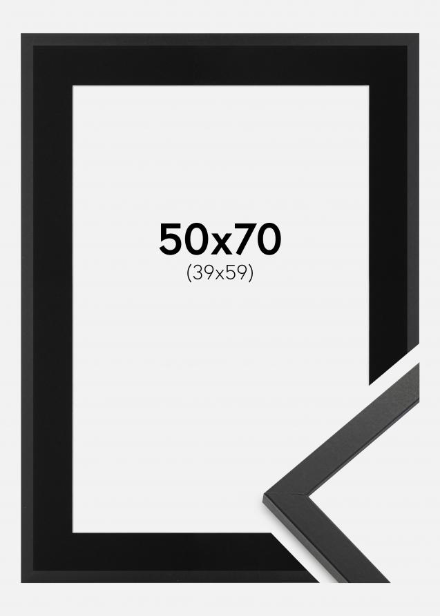Cadre Trendy Noir 50x70 cm - Passe-partout Noir 40x60 cm